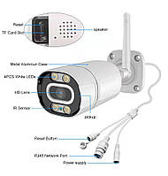 Камера видеонаблюдения 5 Мп IP с функцией распознавания лиц wifi c датчиком движения ICSEE металический корпус
