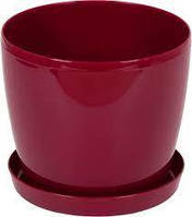 Кашпо  Магнолія БОРДОВИЙ 3л з підставкою