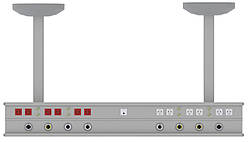 Горизонтальний реанімаційний модуль — алюмінієва рейка, підвісного типу