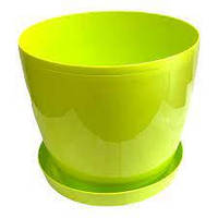 Кашпо  Магнолія ЛИМОННИЙ 1л з підставкою