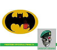 Шеврон патч "Бетмен пьет кофе" (morale patch) сделаем любой шеврон!