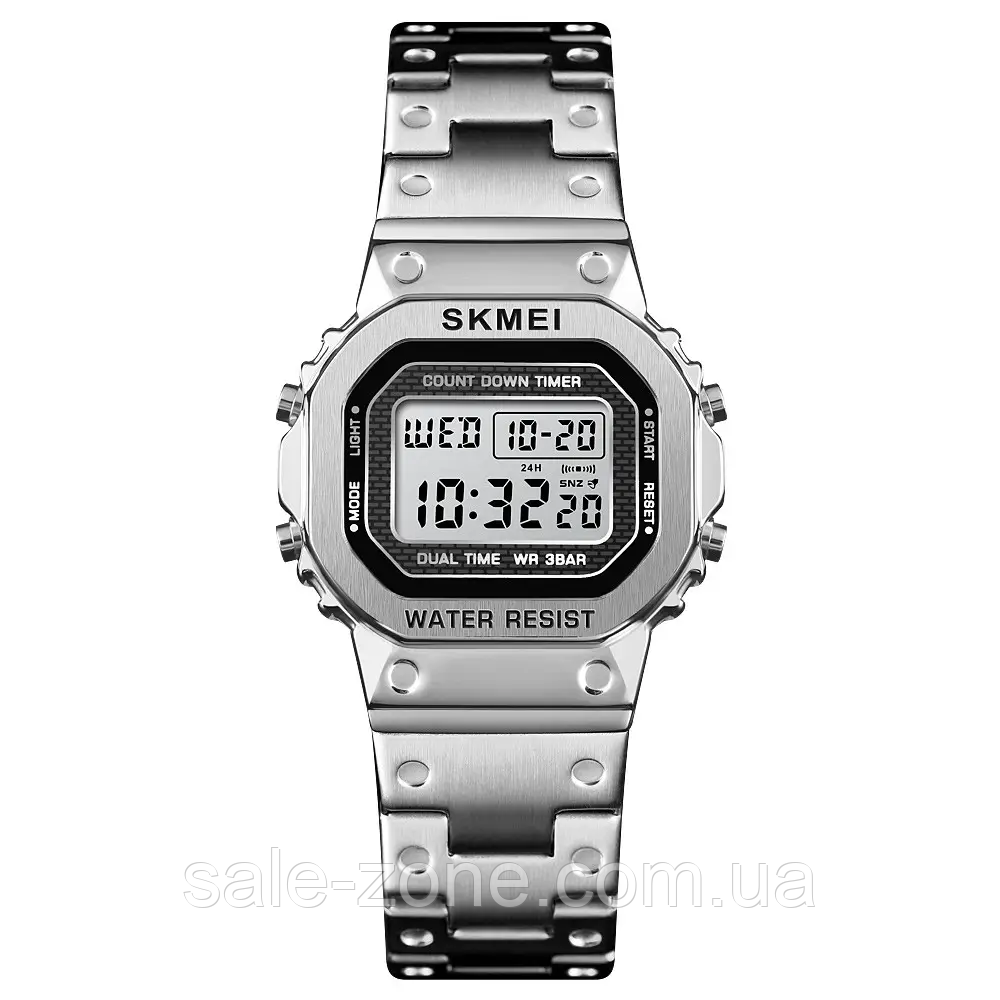 Женские спортивные наручные часы Skmei 1433 Singapore Серебристый - фото 3 - id-p1927096716