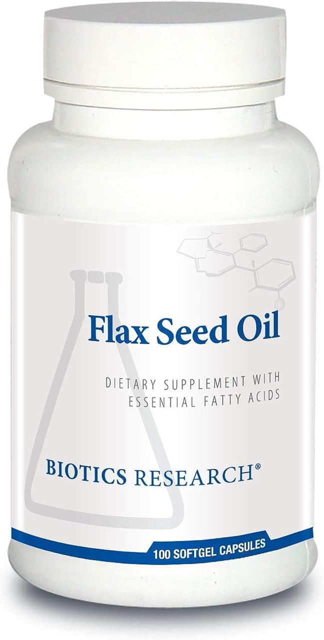 Biotics Research Flax Seed Oil / Лляна олія органік холодного віджиму 100 капсул