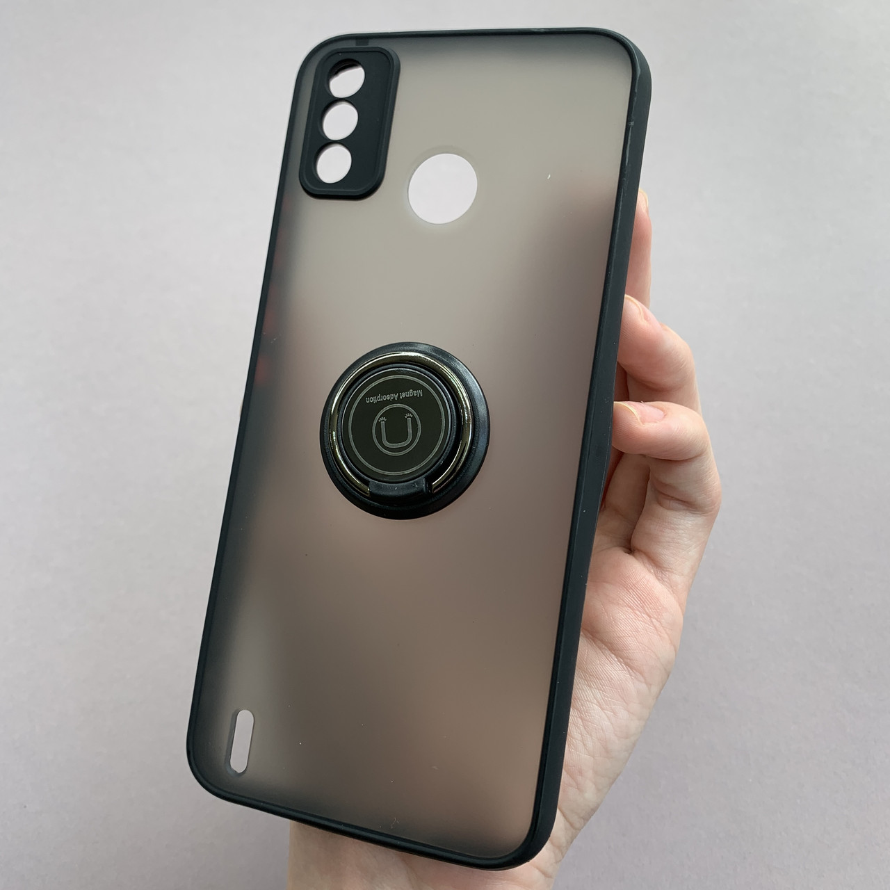 Чохол для Tecno Spark 6 Go (KE5) чохол Totu з кільцем з підставкою на телефон техно спарк 6 го чорний m8n - фото 1 - id-p1925483817