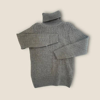 Дитячий теплий новорічний светр, сірий на хлопчика, однотон, затишний No 7670 ( р. 6-9 років)