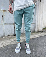 Мужские спортивные штаны однотонные базовые демисезонные голубые Брюки мужские повседневные (G)