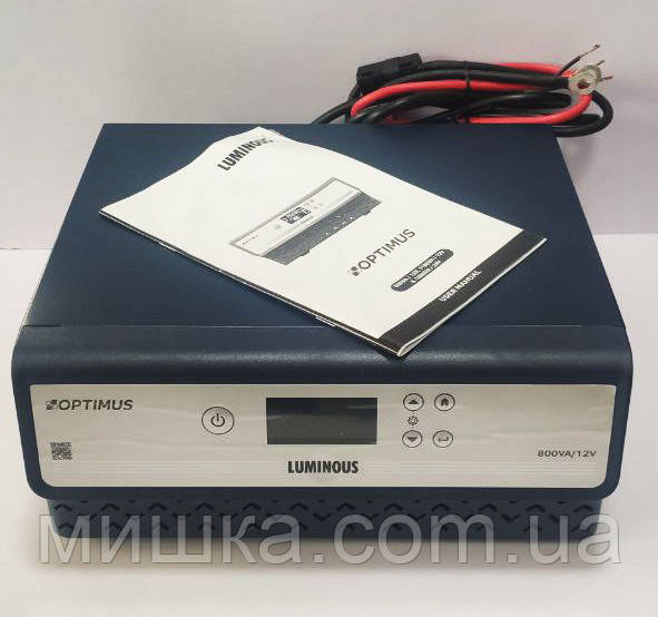 Інвертор 12V-220V, перетворювач напруги Luminous OPTIMUS 800VA правильний синус, заряджає АКБ, фото 1