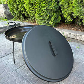 Кришка для сковороди 50 см із сталі: міцна, для диска, захист від пилу, для гриля, кемпінгу