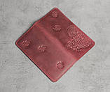 Шкіряний гаманець ручної роботи, якісний клатч-гаманець, фото 6