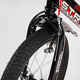 Велосипед 16 дюймів 2-колісний "CORSO" STRIKER EX — 16128, ручне гальмо, дзвіночок, дод. колеса, фото 4