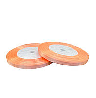 Стрічка атласна персик 0,6 см (33 метри)