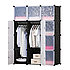 Портативна збірна шафа органайзер для зберігання одягу MP-62 Модульна пластикова шафа гардероб для дому, фото 6