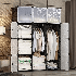 Портативна збірна шафа органайзер для зберігання одягу MP-62 Модульна пластикова шафа гардероб для дому, фото 4