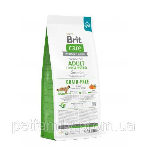 Сухий корм Brit Care Dog Grain-free Adult Large Breed для собак великих порід, беззерновий з лососем, 12 кг - фото 5 - id-p1927114870