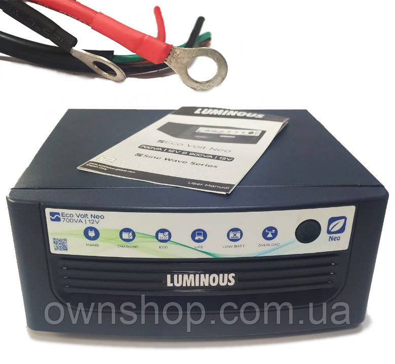 Інвертор 12V-220V, перетворювач напруги Luminous Eco Volt 700VA правильний синус, заряджає АКБ
