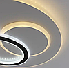 Керована світлодіодна LED люстра Esllse UNIVERSE 70W R ON/OFF "три кола" біла + чорна 460х50-WHITE/WHITE-220-IP20, фото 3