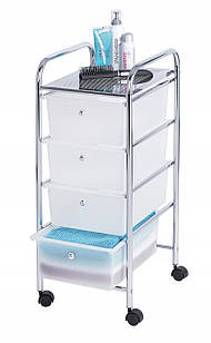 Етажерка - комод на колесах пересувний, металевий на 4 ящика BS-1011-4 (Onder Mebli)