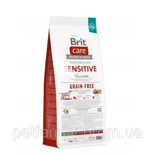 Сухий корм Brit Care Dog Grain-free Sensitive для собак з чутливим травленням, беззерновий з олениною, 12 кг - фото 4 - id-p1927139945