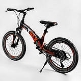 Дитячий спортивний велосипед 20'' CORSO T-REX 70432 з магнієвою рамою, обладнання MicroShift, 7 швидкостей, фото 4