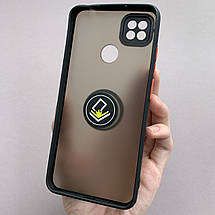 Чохол для Xiaomi Redmi 9C чохол Totu з кільцем з підставкою на телефон сяомі редмі 9с чорний m8n, фото 3