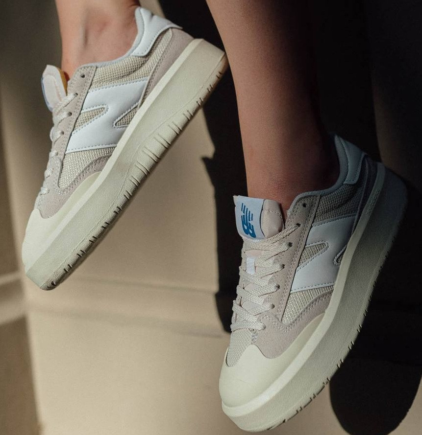 Жіночі кросівки New Balance CT302 Beige White весна осінь демісезонні на платформі бежеві замша. Живе фото. топ, фото 1
