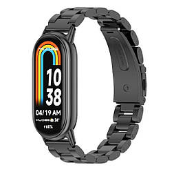 Металевий ремінець Mijobs для фітнес браслета Xiaomi Mi Smart Band 8 - Black