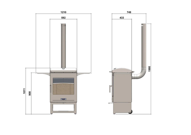 размер  Hestia 300 Heat & Grill