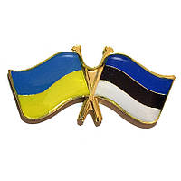 Значок в виде флага Украина Эстония