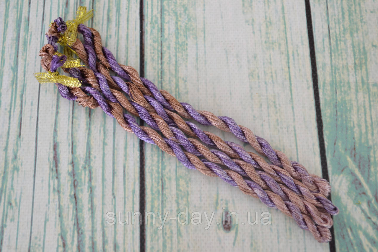 Муліне ручного фарбування, основа -  натуральний корейський шовк 2-67, фото 1