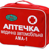 Аптечка медична автомобільна АМА 1 у червоній сумці