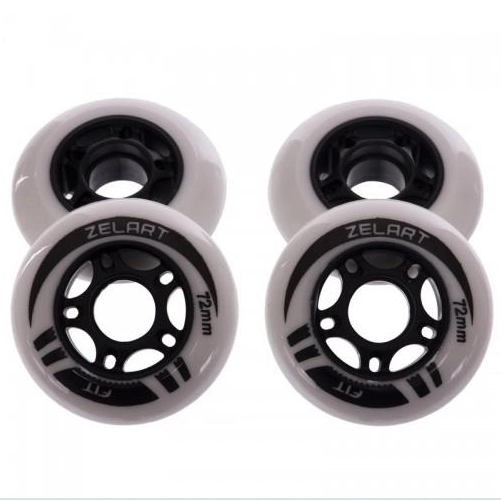 PU колеса для роликів ZELART SK-4448 в 70х24мм (колір біло-чорний)