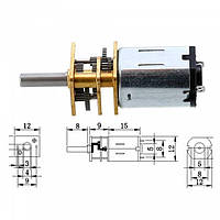 У Нас: Мотор редуктор мікро моторчик 12GAN20 30об / хв 6В -OK