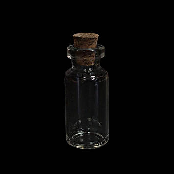 Скляна пляшечка для декупажу, 11х35 мм, 2 мл