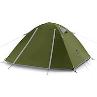 Палатка двухместная Naturehike P-Series NH18Z022-P, 210T/65D, темно-зеленая