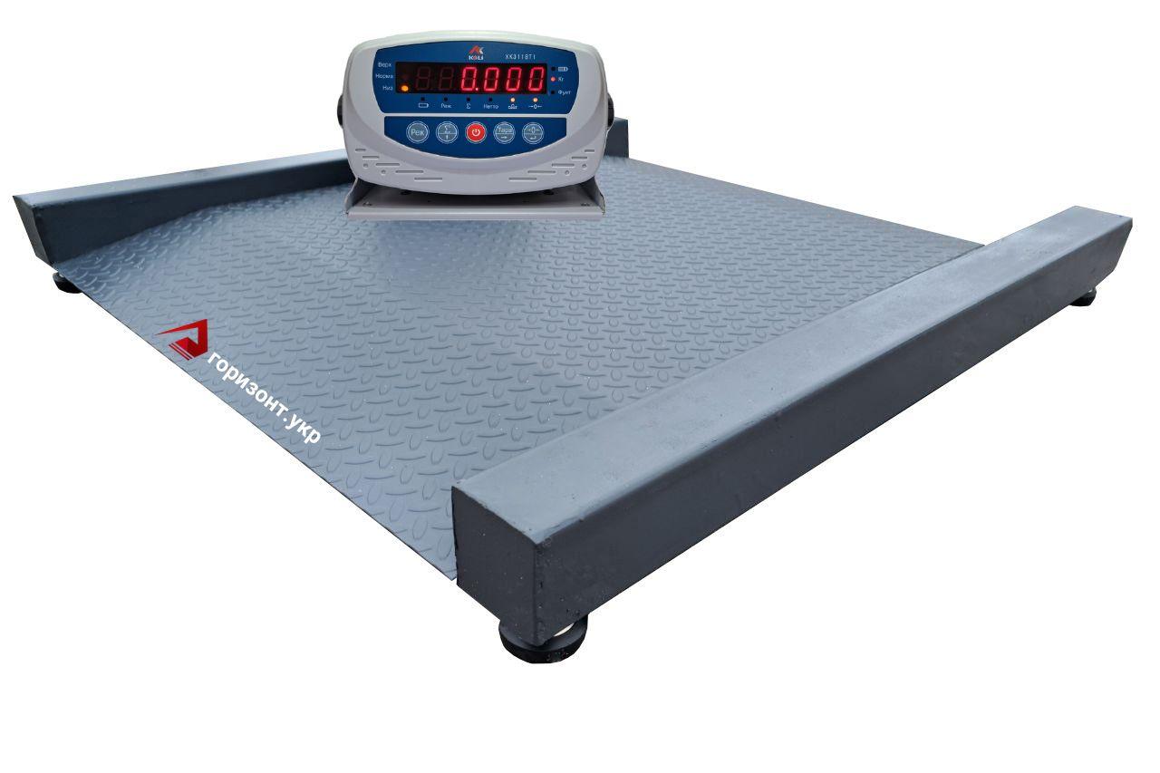 Платформні ваги 1000 кг (960х1000 мм) від Горизонт, наїзні низькопрофільні, з вбудованими пандусами, фото 1