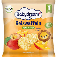 Babydream bio, рисовые коржики с яблоком и манго с 8 месяцев 35 гр