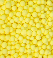 Пенопластовые шарики, 1000 мл (30 грамм), 2-4 мм, цвет жёлтый