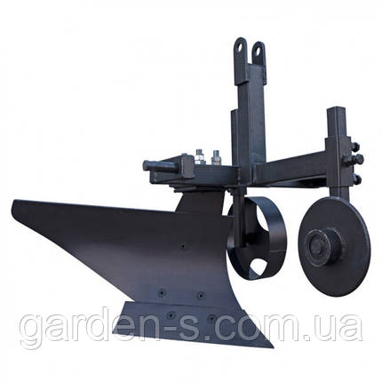 Плуг однокорпусний для мінітрактора (опорне колесо, причіпне 3 точки, дисковий ніж), (ПЛ12) (захват 25 см), фото 2