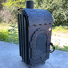 Піч камін опалювальний "Єгер" зі склом, 4-8мммм