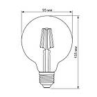 LED лампа Titanum Filament G95 6W E27 2200K бронза TLFG9506272A 25528, фото 4