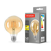 LED лампа TITANUM Filament G95 6W E27 2200K бронза TLFG9506272A 25528