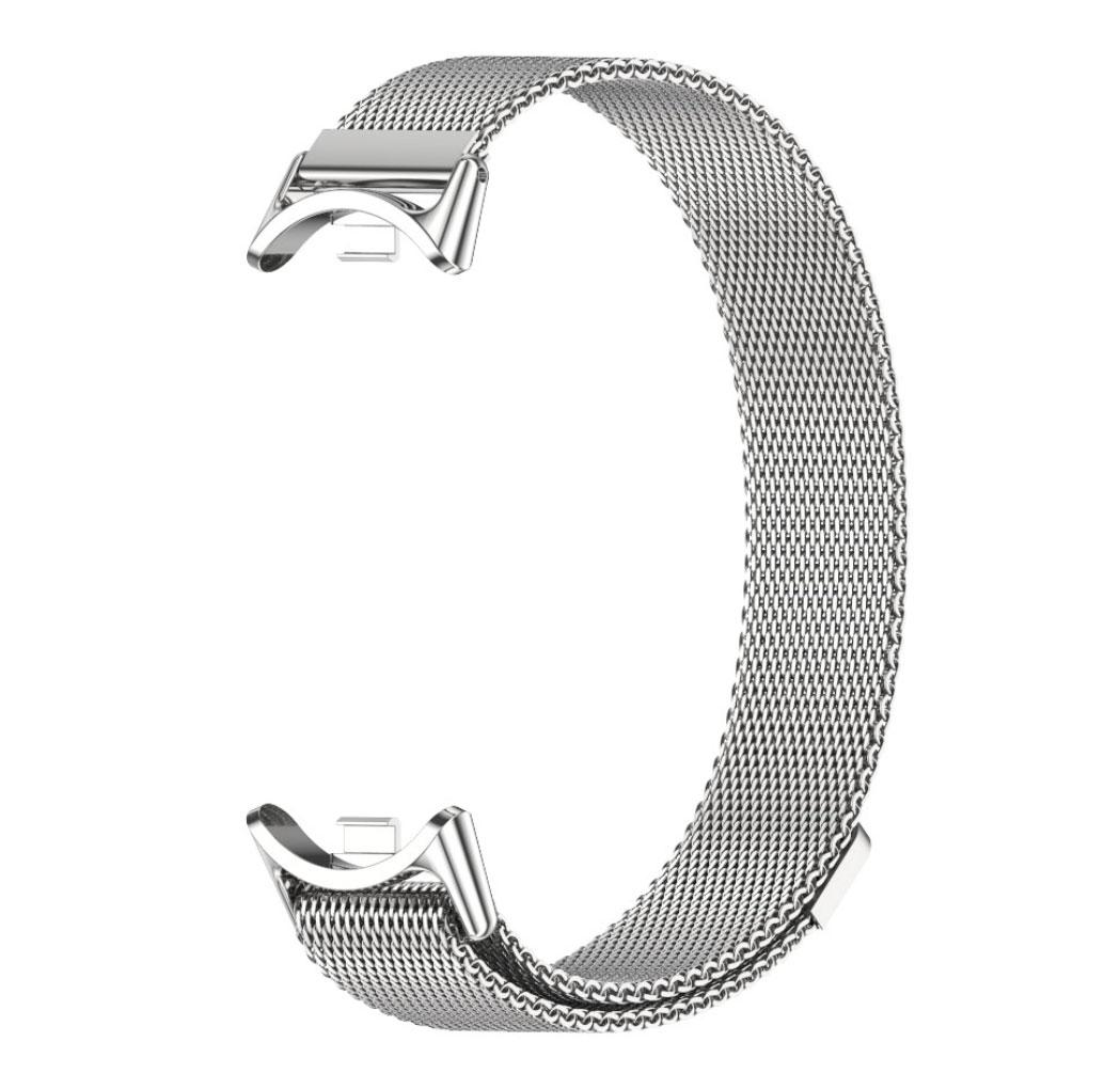 Ремінець металевий Mijobs міланське плетіння для фітнес браслета Xiaomi Smart Band 9 - Silver