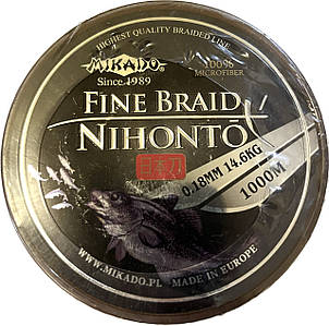 Шнур Mikado Fine Braid 1000м 0.18