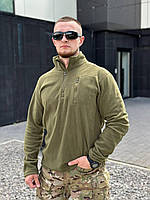 Боевая рубашка убакс олива осень,тактический убакс для военных на флисе, тактическая флисовая кофта олива