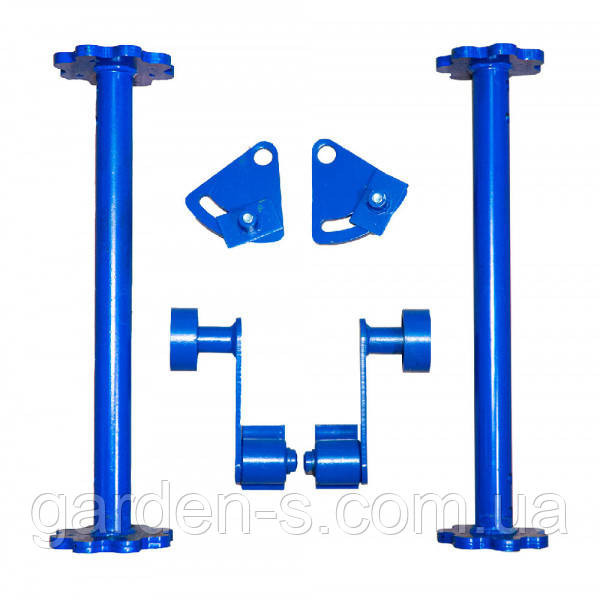 Комплект для встановлення гнутого транспортера (2 вала+2 кроштейна+2 натягувача) (ККд29)