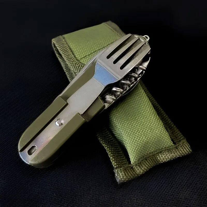 Тактичний мультитул MEAL SET ножик ложка виделка 7 в одному