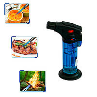 Горелка туристическая с пьезоподжигом Blow Torch Jet Lighter Синяя кулинарная горелка, фломбер (ST)