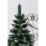 Класична 1.8 штучна новорічна ялина з білими кінчиками, фото 3