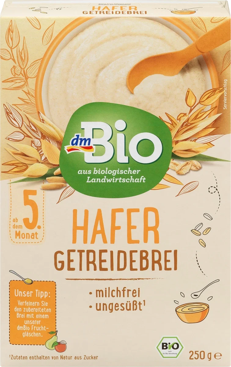 Дитяча вівсяна каша з 5 місяців babylove Getreidebrei Hafer, 250 гр