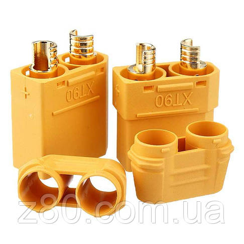 Силовий роз'єм XT90H  F+M (мама_тато) із захисними ковпачками, фото 4